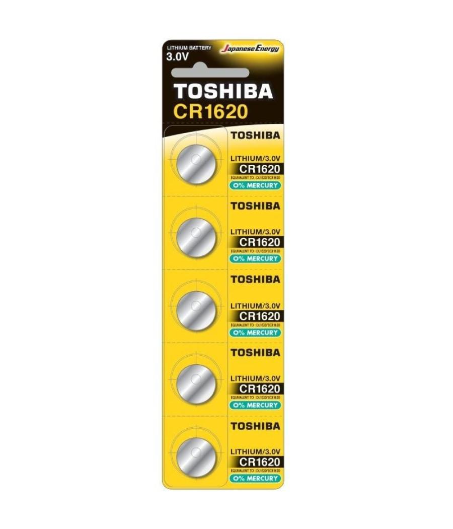 Pack de 5 pilas de botón toshiba cr1620/ 3v