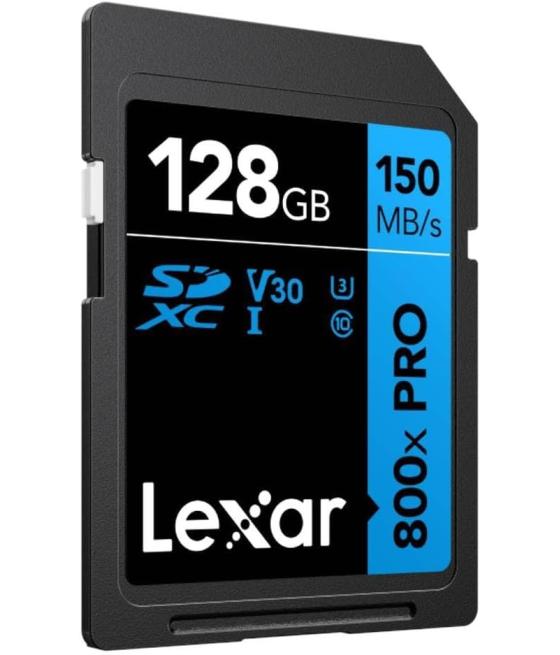 Lexar 128gb professional 800x pro sdxc uhs-i cards, up to 150mb/s read 45mb/s write c10 v30 u3