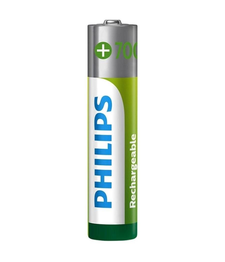 Pack de 4 pilas aaa philips r03b4a70/10/ 1.2v/ recargables