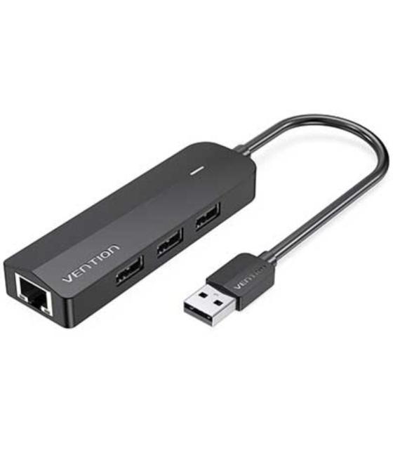 Docking usb 2.0 vention chpbb/ 3xusb/ 1xmicro usb pd/ 1xrj45/ negro