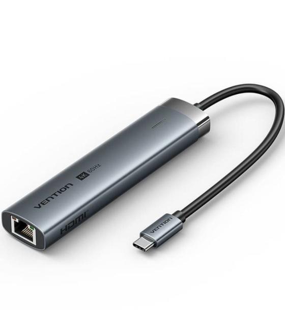 Docking usb tipo-c vention tgnhb/ 1xusb 3.2 tipo-c/ 2xusb/ 1xhdmi/ 1xrj45/ 1xusb tipo-c pd
