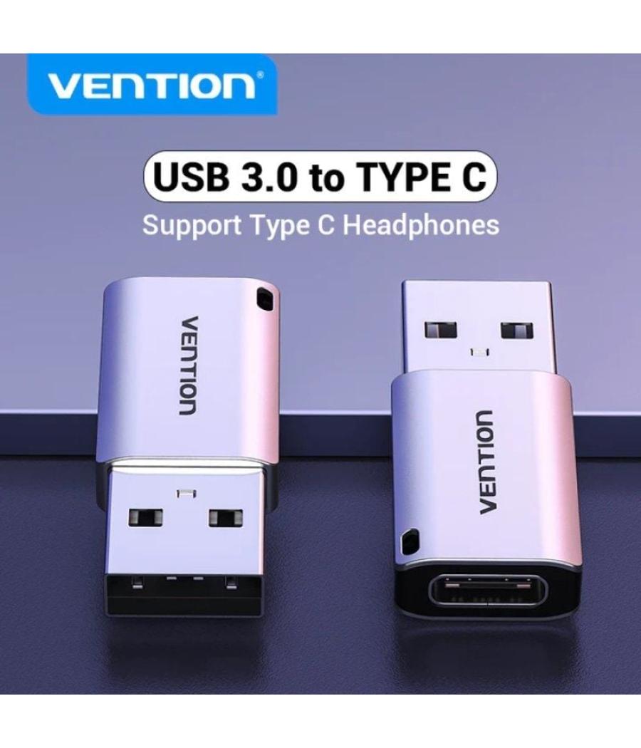 Adaptador usb 3.0 vention cdph0/ usb macho - usb tipo-c hembra