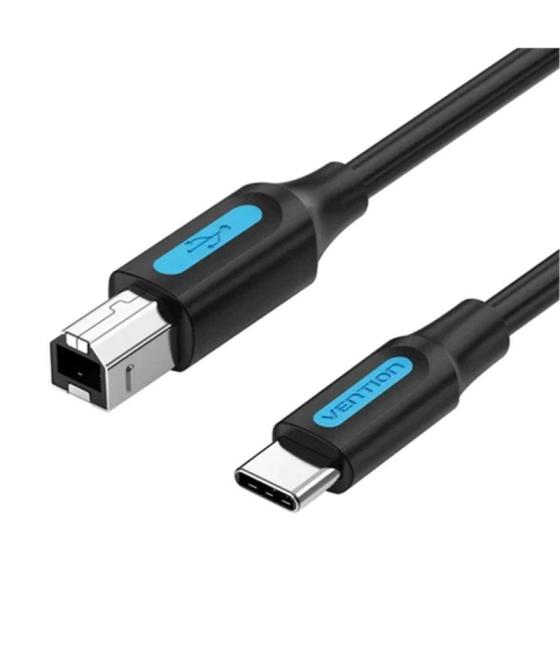 Cable usb 2.0 tipo-c vention cqubh/ usb tipo-b macho - usb tipo-c macho/ 480mbps/ 2m/ negro