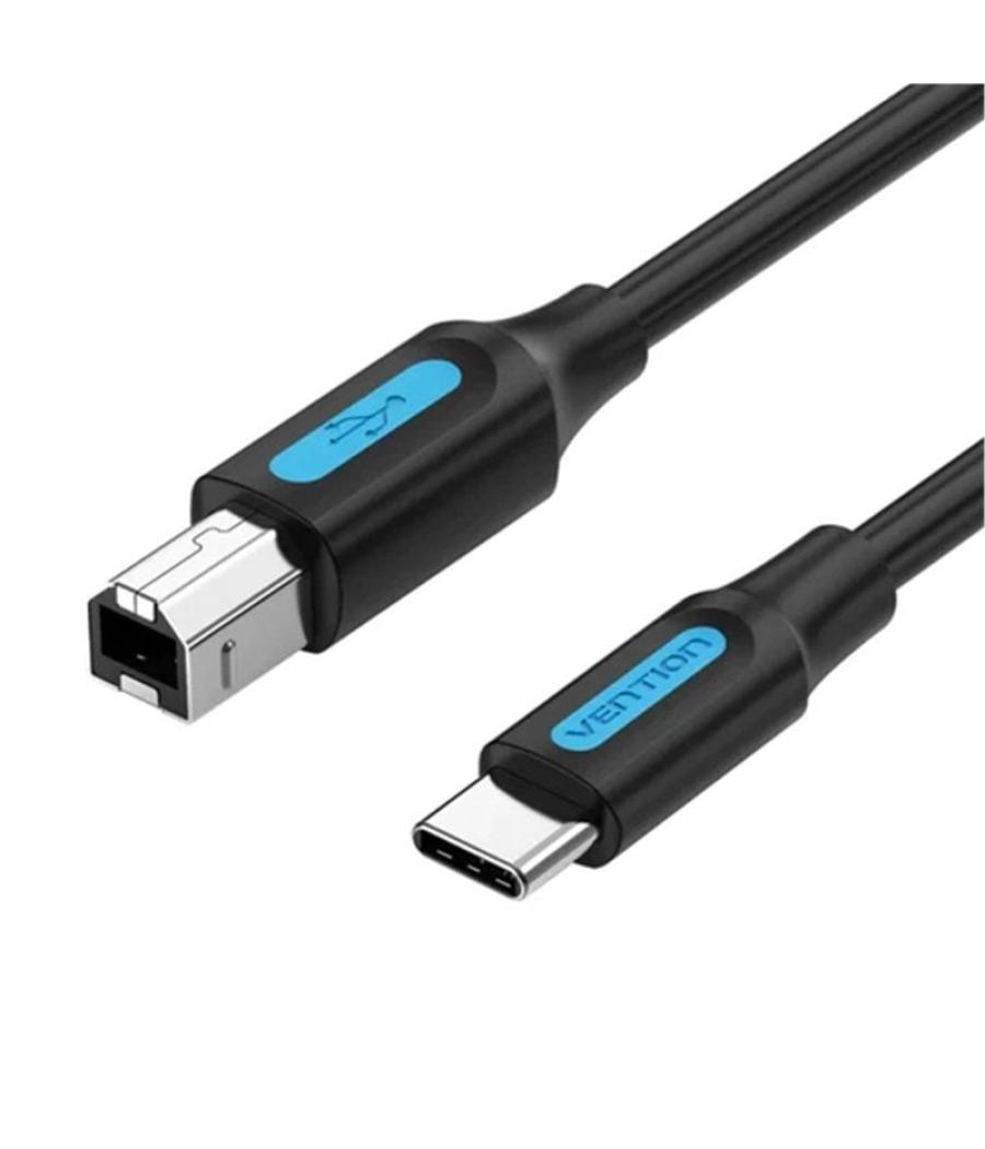 Cable usb 2.0 tipo-c vention cqubh/ usb tipo-b macho - usb tipo-c macho/ 480mbps/ 2m/ negro