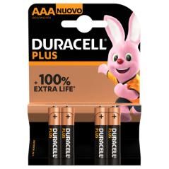 Pack de 4 pilas aaa duracell plus mn2400/ 1.5v/ alcalinas