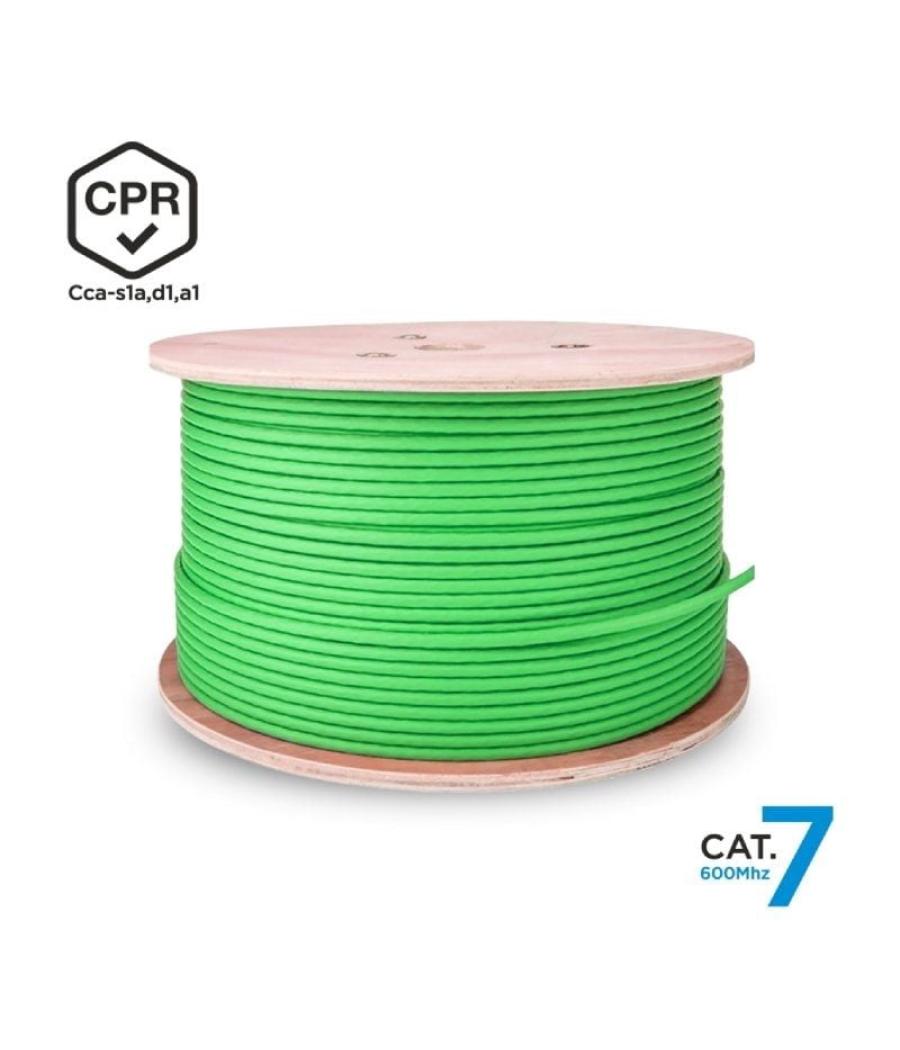 Bobina de cable rj45 sftp awg23 lszh cpr cca aisens a146-0668 cat.7/ 500m/ verde