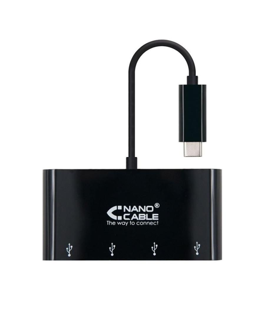 Hub usb tipo-c nanocable 10.16.4401-bk / 4xusb