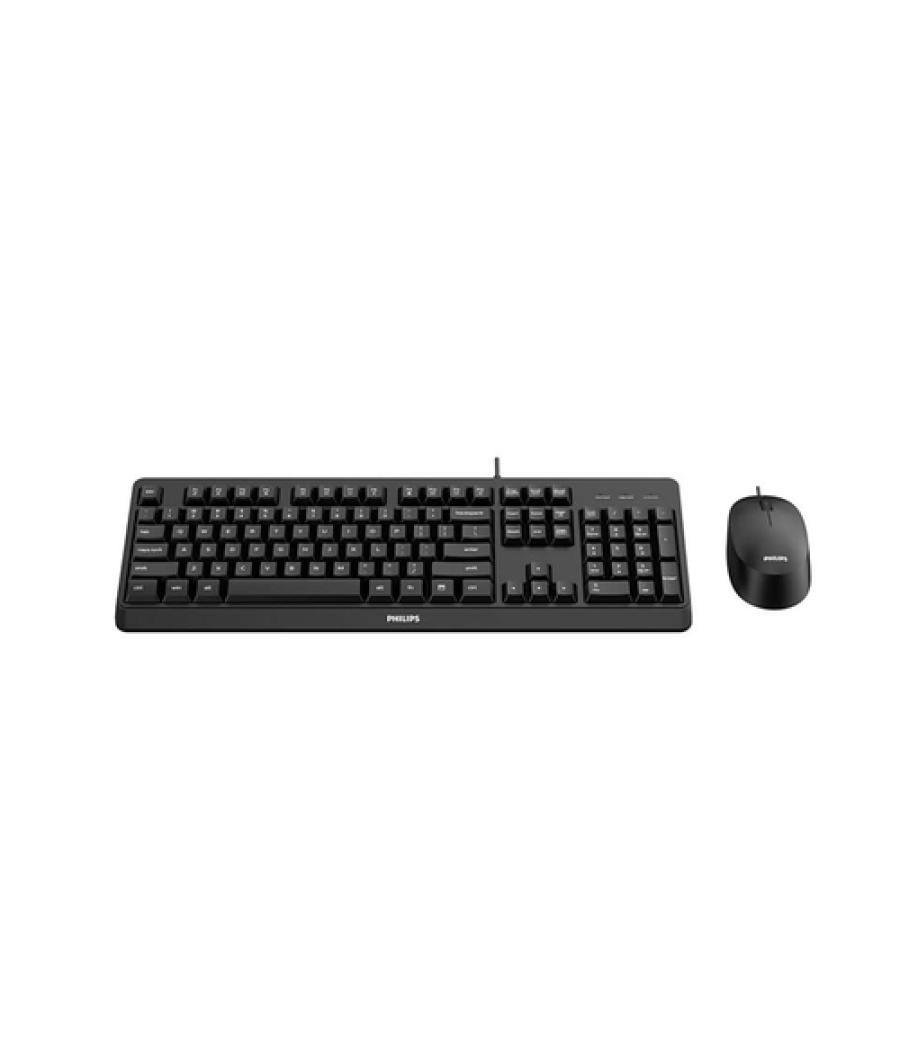 Philips 2000 series SPT6207BL/16 teclado Ratón incluido USB QWERTY Inglés Negro