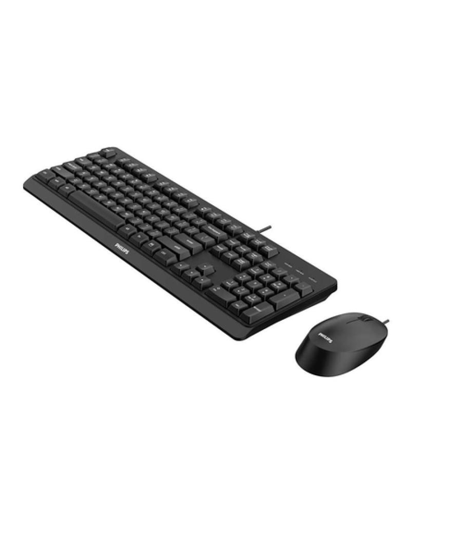 Philips 2000 series SPT6207BL/16 teclado Ratón incluido USB QWERTY Inglés Negro