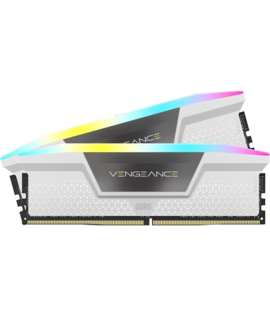 Memoria corsair ddr5 32gb 2x16gb pc6000 vengeance rgb blanca cmh32gx5m2b6000z30w