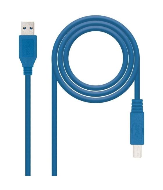 Cable usb 3.0 impresora nanocable 10.01.0802-bl/ usb tipo-b macho - usb macho/ 2m/ azul