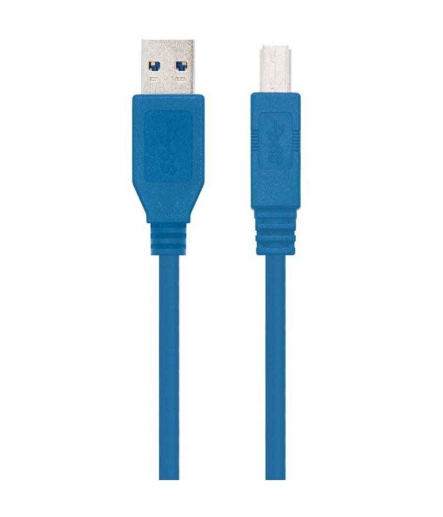 Cable usb 3.0 impresora nanocable 10.01.0802-bl/ usb tipo-b macho - usb macho/ 2m/ azul