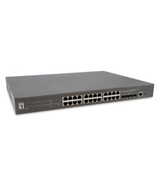 Switch gestionable levelone l3 gtp-2871 24p giga poe (400w) + 4p sfp+ 10g