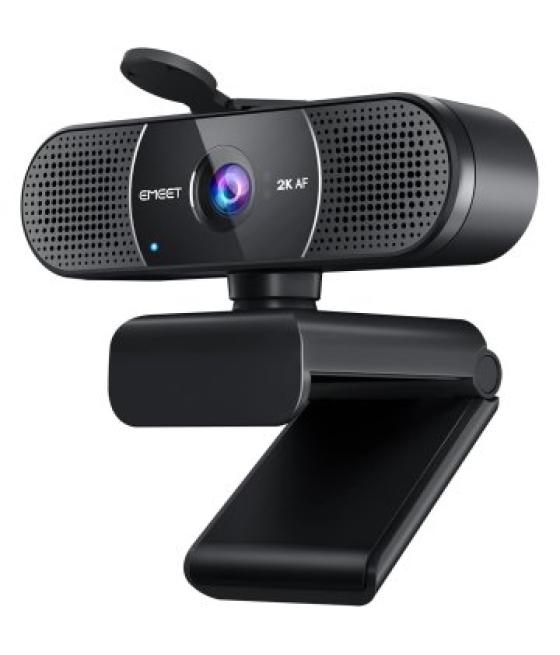 Webcam emeet c960 2k 1080p usb, 2 micros, distancia focal max 5000mm