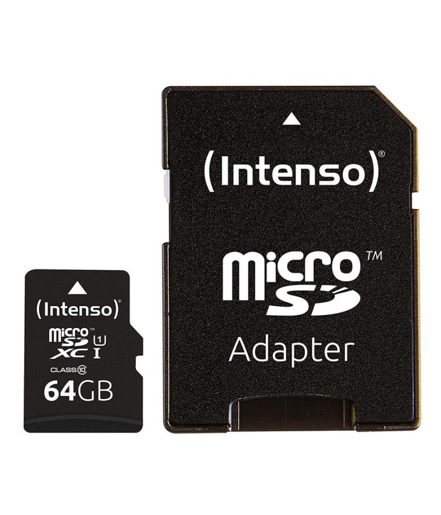 Tarjeta micro sd intenso 64gb uhs - i cl10 pro + adaptador sd