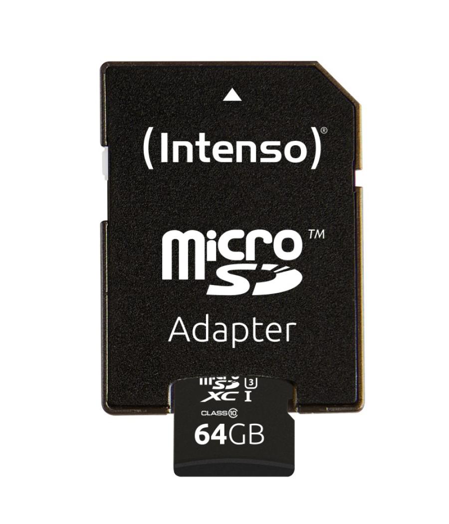 Tarjeta micro sd intenso 64gb uhs - i cl10 pro + adaptador sd