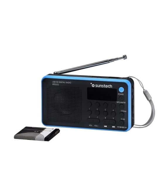 Radio portátil sunstech rpds32bl/ negra y azul