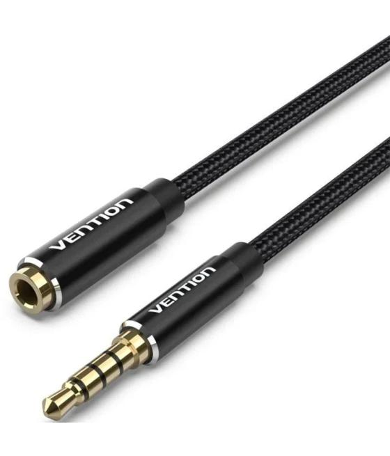 Cable audio estereo jack 3.5/m jack 3.5/h 0.50 m negro vention