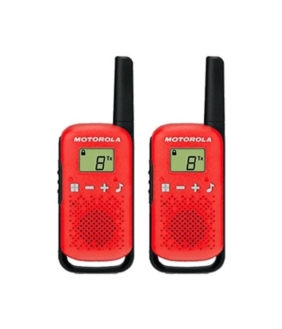 Walkie talkie motorola tlkr - t42 red packs 2 pmr446 - 8km - 16canales - 500mw - clip cinturon