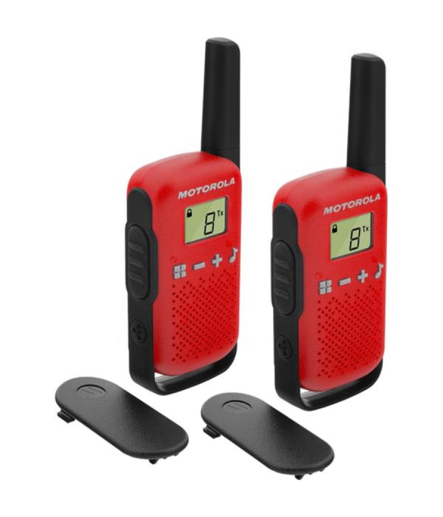 Walkie talkie motorola tlkr - t42 red packs 2 pmr446 - 8km - 16canales - 500mw - clip cinturon