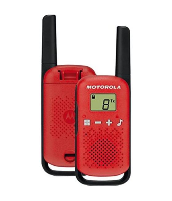 Walkie talkie motorola tlkr - t42 red packs 2 pmr446 - 8km - 16canales - 500mw - clip cinturon