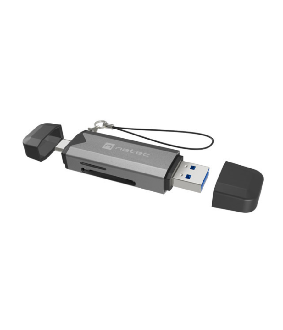 Lector de tarjetas natec scarab 3 usb 3.1 gen 1 usb-a + usb-c sd/micro sd