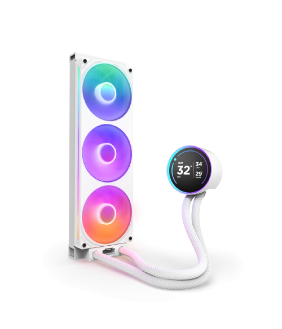 Nzxt kraken elite 360 rgb procesador sistema de refrigeración líquida todo en uno 12 cm blanco 1 pieza(s)