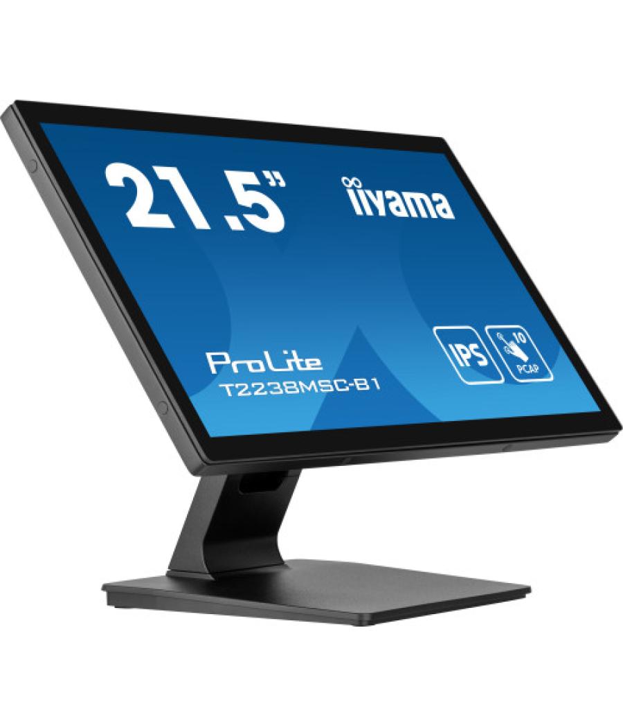 Iiyama prolite t2238msc-b1 pantalla para pc 54,6 cm (21.5") 1920 x 1080 pixeles full hd led pantalla táctil negro