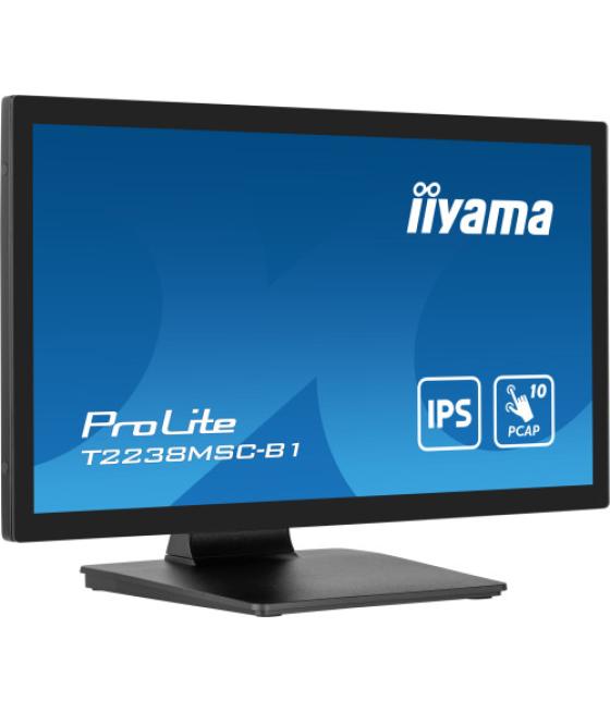 Iiyama prolite t2238msc-b1 pantalla para pc 54,6 cm (21.5") 1920 x 1080 pixeles full hd led pantalla táctil negro