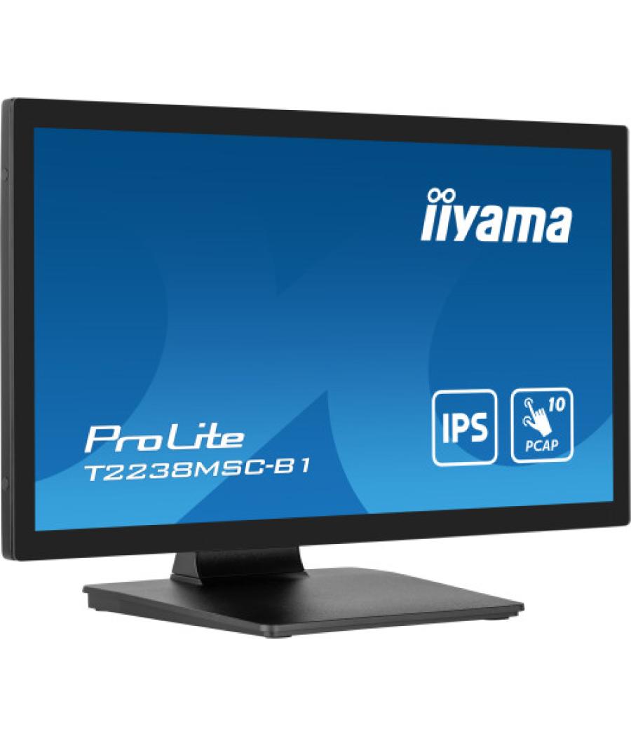 Iiyama prolite t2238msc-b1 pantalla para pc 54,6 cm (21.5") 1920 x 1080 pixeles full hd led pantalla táctil negro