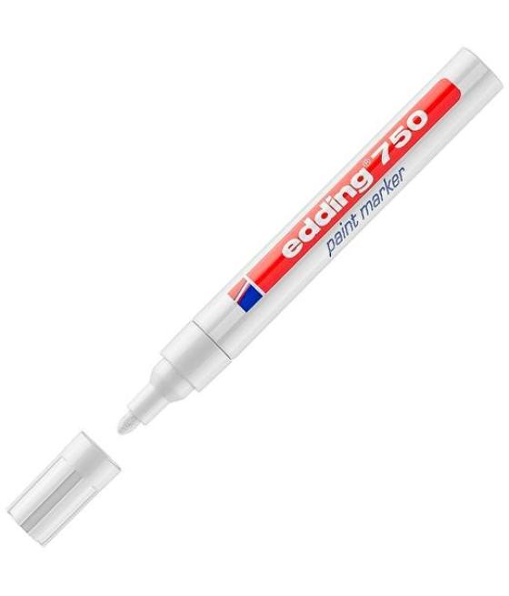 Edding marcador permanente 750 tinta opaca brillante blanco