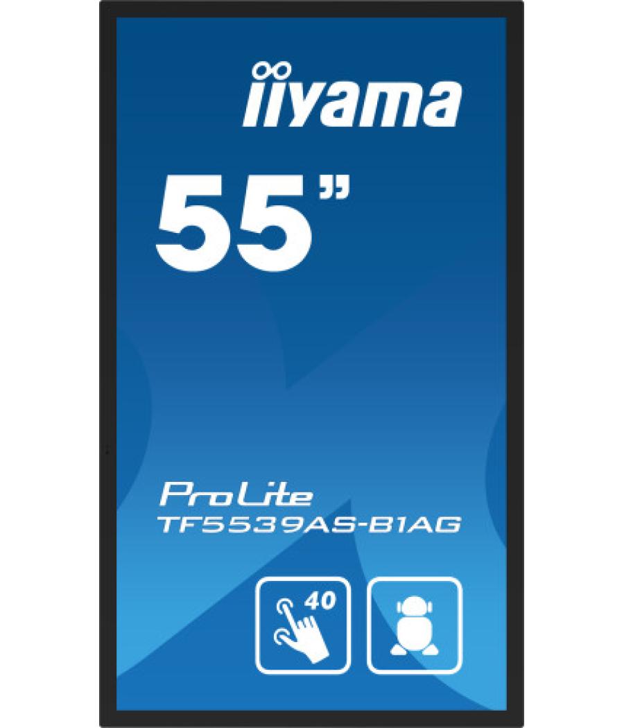 Iiyama tf5539as-b1ag pantalla de señalización pantalla plana para señalización digital 138,7 cm (54.6") led 500 cd / m² 4k ultra