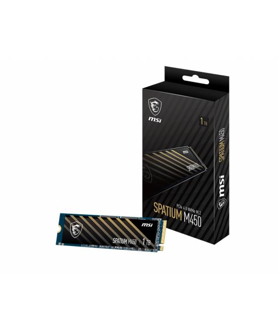Disco duro interno solido ssd msi spatium m450 1tb m.2 nvme pcie4