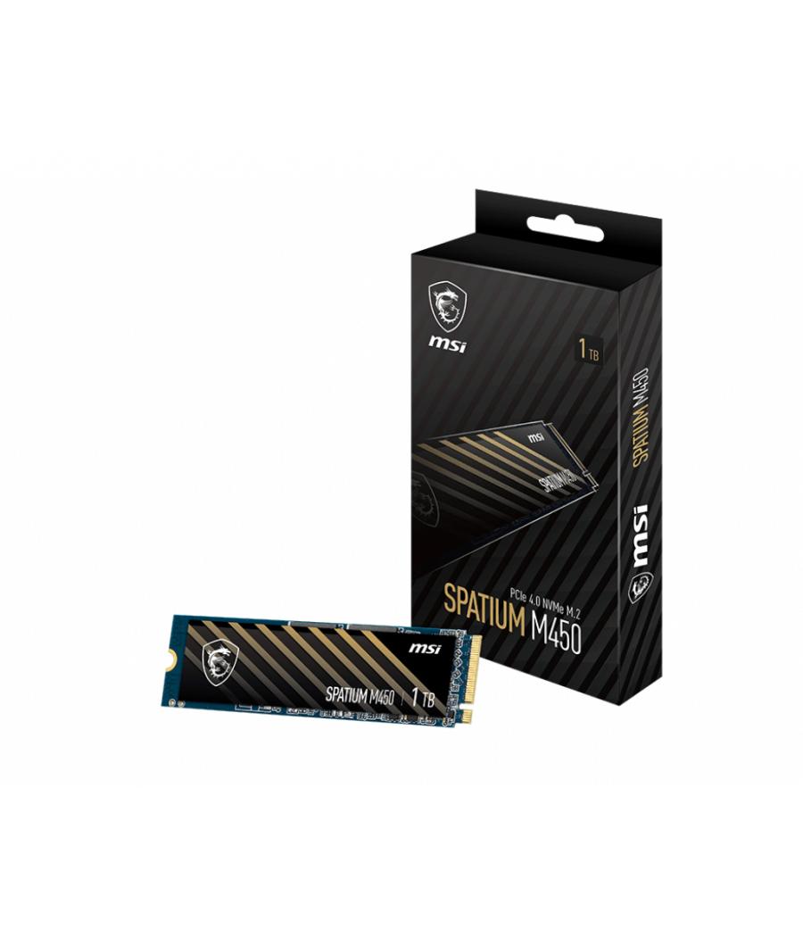Disco duro interno solido ssd msi spatium m450 1tb m.2 nvme pcie4
