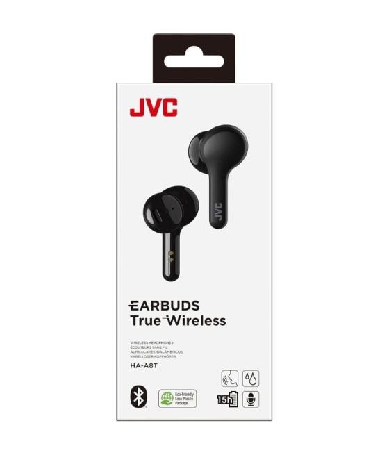 Auriculares bluetooth jvc ha-a8t con estuche de carga/ autonomía 6h/ negros