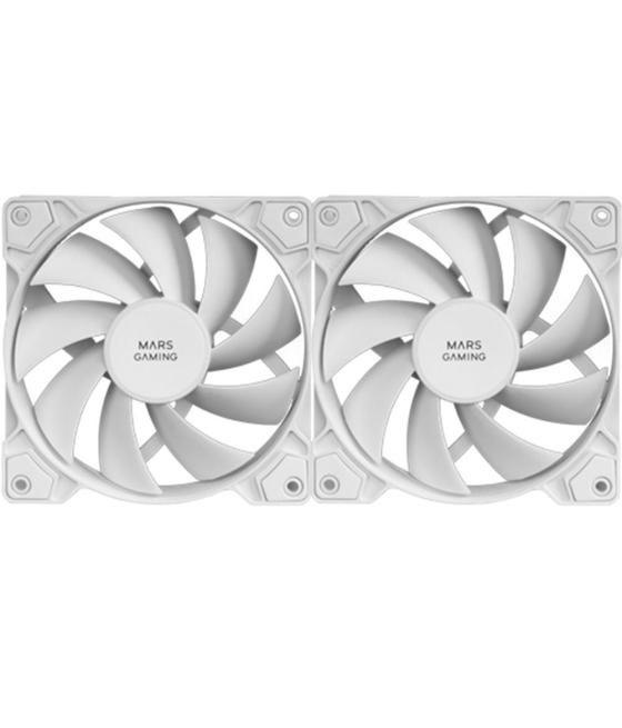 Ventilador mars gaming mfpwmx2w 2 x 120mm blanco