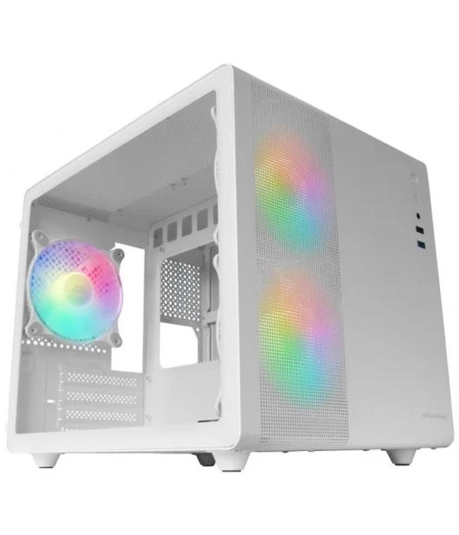 Caja ordenador mars gaming mc400w matx rgb cristal templado blanco