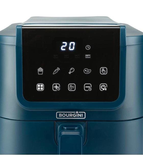 Freidora de aire bourgini airfryer slim ceramica 8l 1700w color azul