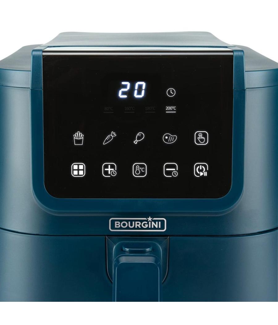 Freidora de aire bourgini airfryer slim ceramica 8l 1700w color azul