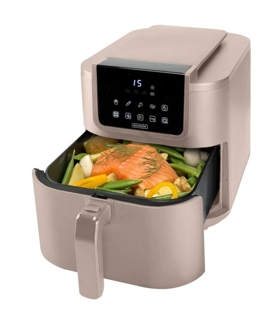 Freidora de aire bourgini airfryer slim ceramica 8l 1700w color beige