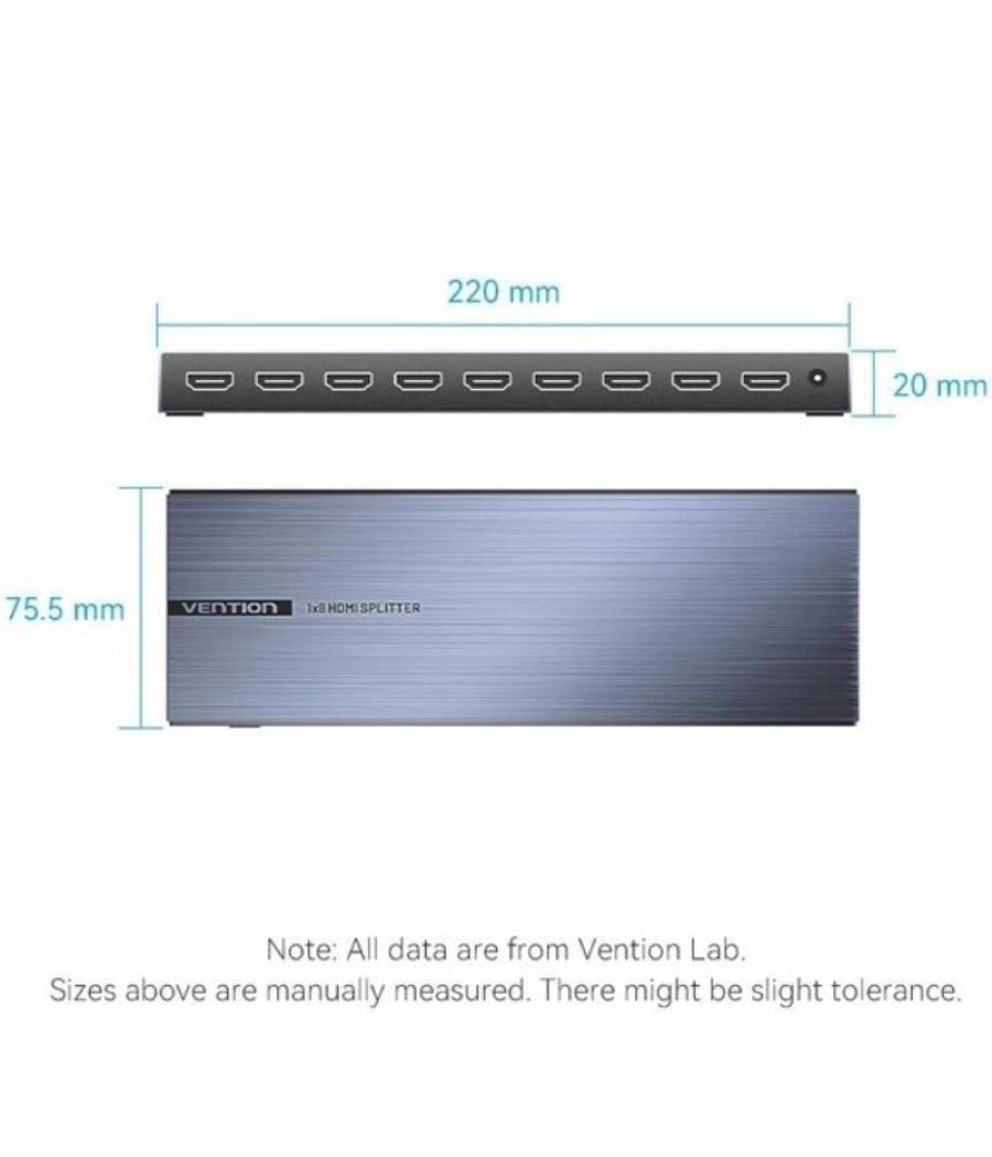 Splitter hdmi 8 en 1 vention akqb0-eu/ 8xhdmi