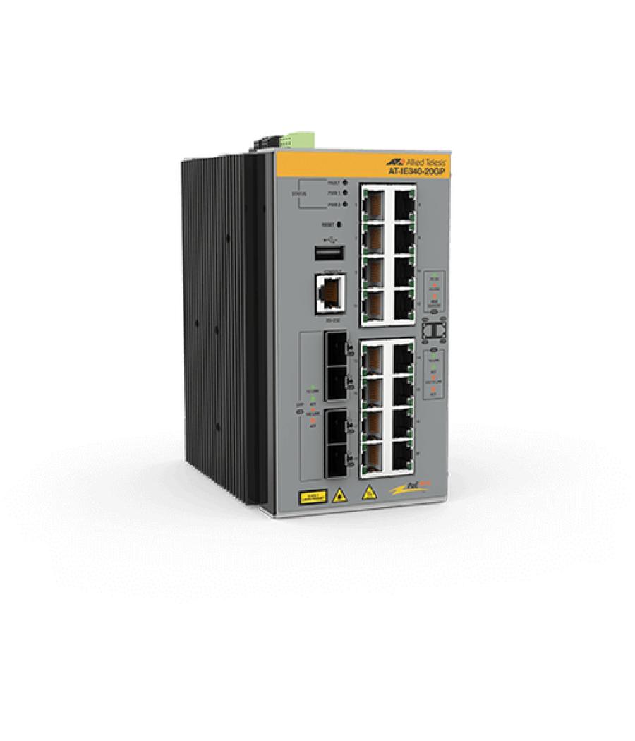 Allied Telesis AT-IE340-20GP-80 Gestionado L3 Gigabit Ethernet (10/100/1000) Energía sobre Ethernet (PoE) Gris