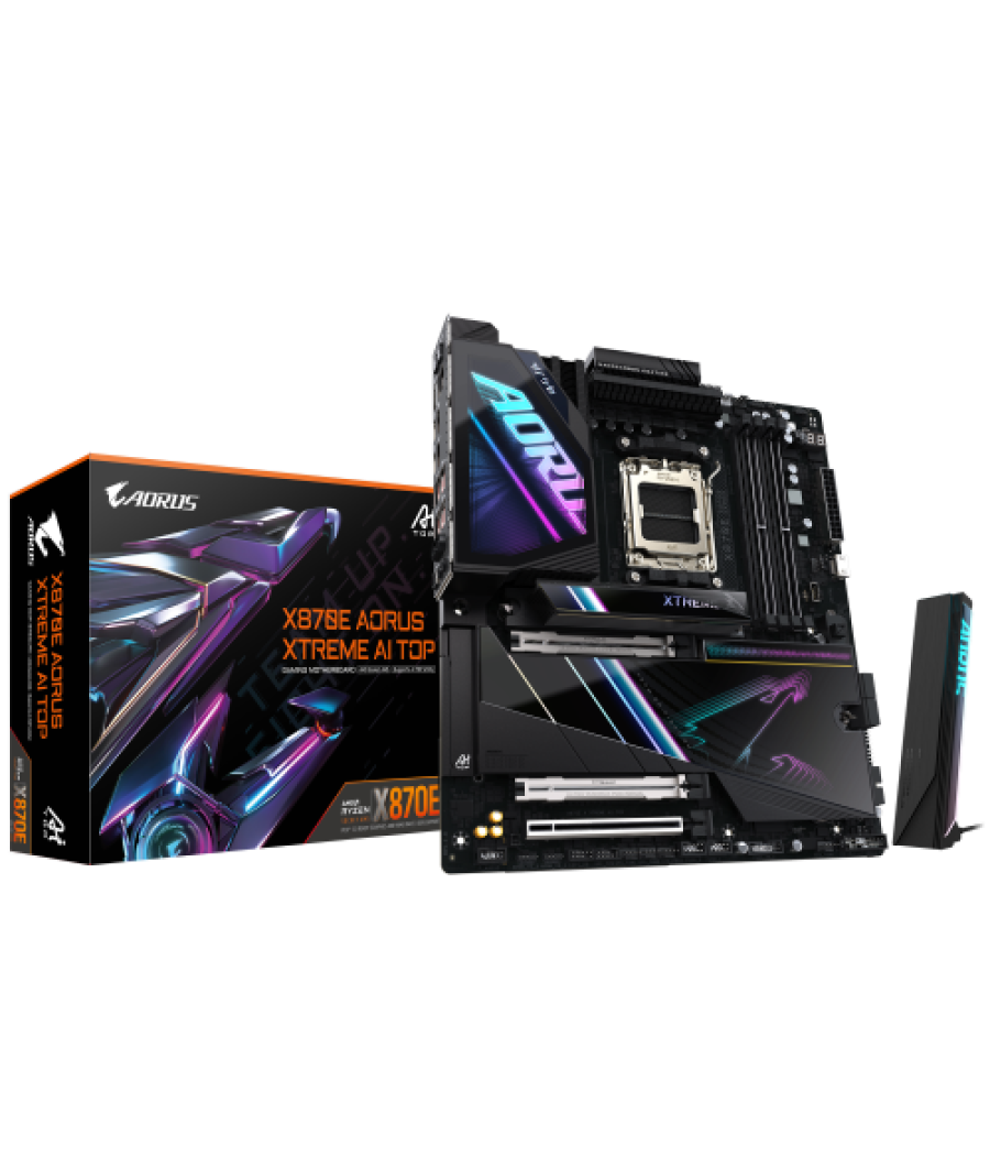 Placa gigabyte x870e aorus xtreme ai top,amd,am5,x870e,4ddr5,256gb,2usb4+hdmi,4sata3+2m.2,2lan10gb+wifi7+bt5.3,10usb3.2,e-atx