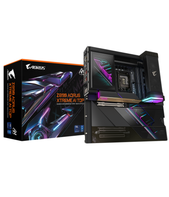 Gigabyte z890 aorus xtreme ai top placa base - compatible con cpus intel core ultra (serie 2), vrm de 22+1+2 fases, hasta 9500mh