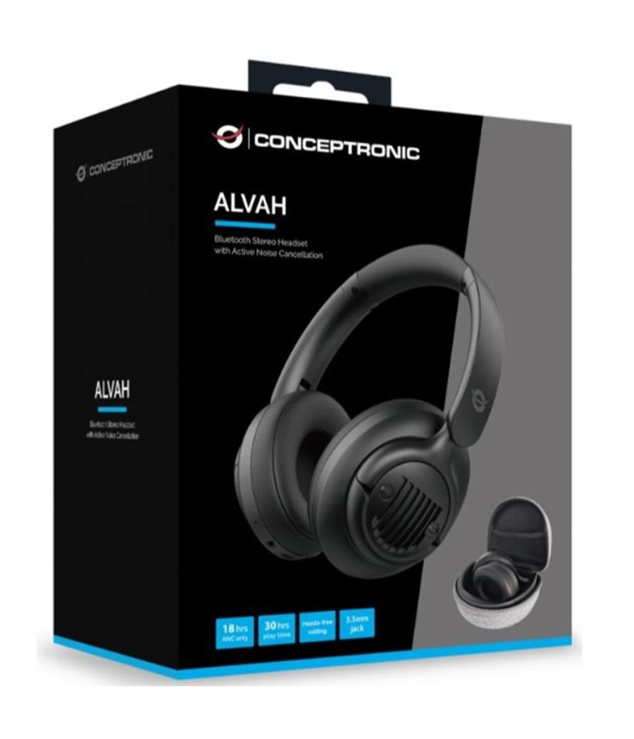 Auriculares conceptronic alvah02b inalambrico negro