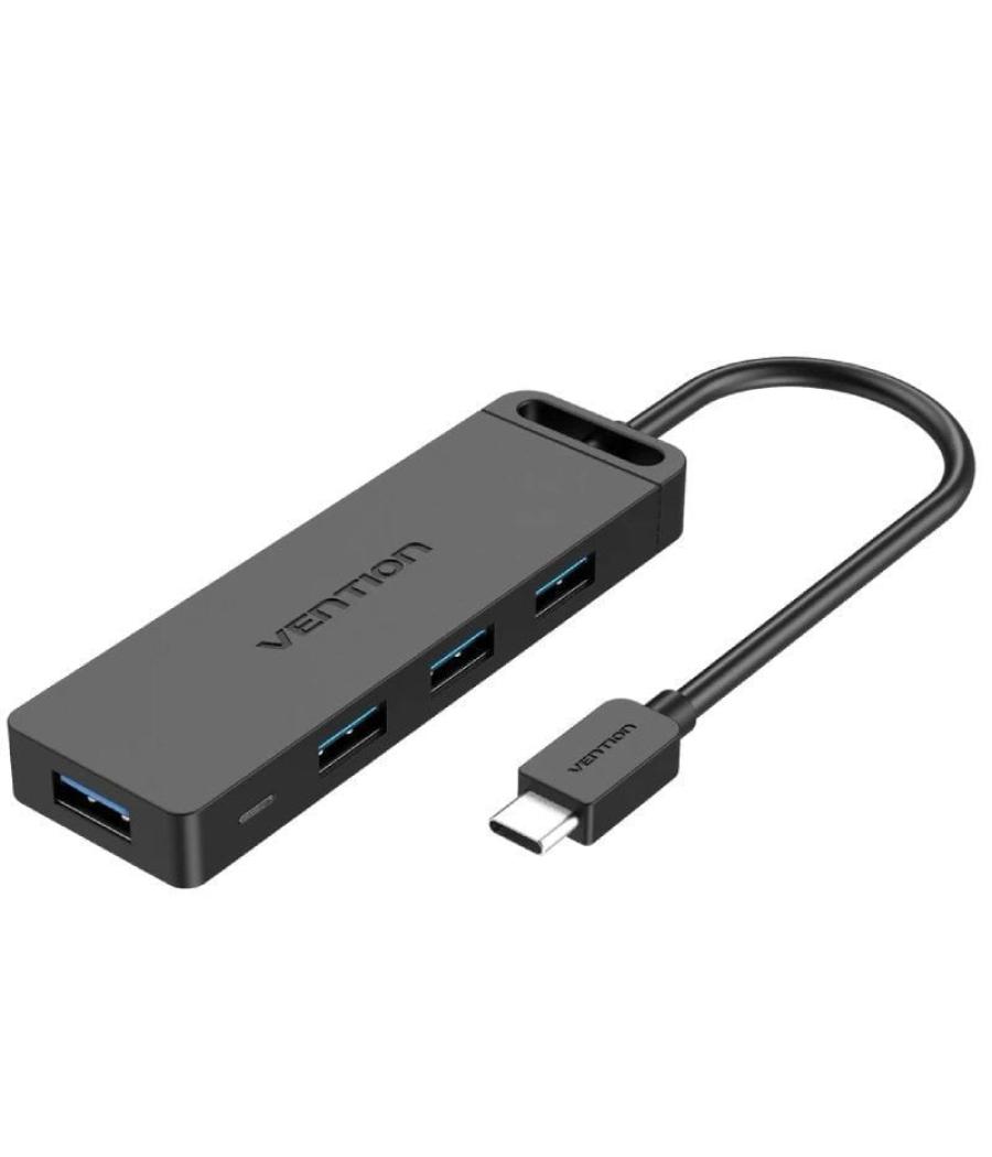 Hub usb tipo-c vention tgkbf/ 4xusb/ 1xmicrousb pd/ 1m