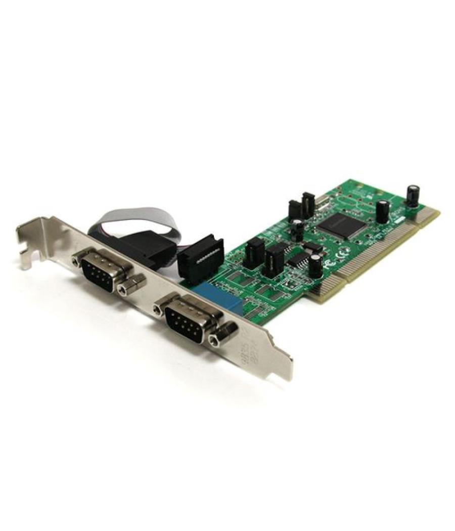 StarTech.com Tarjeta Adaptadora PCI de 2 Puertos Serie RS422/485 DB9 UART 161050 5V o 3.3V