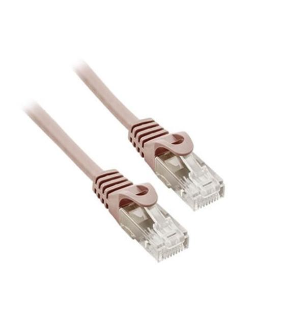 Cable de red rj45 phasak 2m - macho - macho - cat.6 - utp - chapados oro - gris