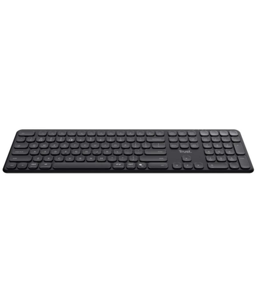 Teclado compacto inalámbrico por bluetooth trust vaiya/ negro