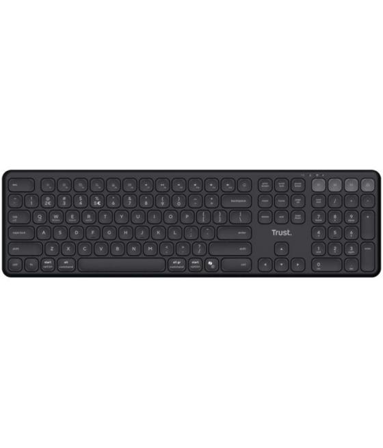 Teclado compacto inalámbrico por bluetooth trust vaiya/ negro